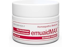 emuaid EMUAIDMAX Ointment for Itchy Skin, Maximum Strength Treatment for Athlete's Foot, Psoriasis, Jock Itch, Rash, Eczema, Cold Sores, Blisters, and Yeast Infection, 0.5oz