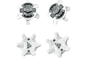 UMMEI Golf Shoes Spikes, 28 Pcs Golf Shoes Cleats Replacement（Second Generation） Golf Spikes (White Grey)