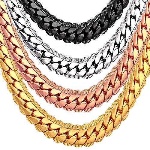 U7 18K Gold Plated Necklace with 18K 