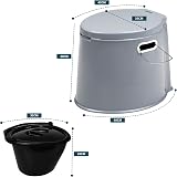 Denny International Large 6L Compact Portable Toilet Grey view 6