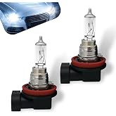 nodteem 2 PCS H16 Car Front Lighting Halogen Bulb, 21W All-in-one Anti-vibration Anti-UV Quartz Plug-and-play High Low Beam, Ultra-bright Beam 60000H Lifespan Bulb Replacement, for Cars (White)
