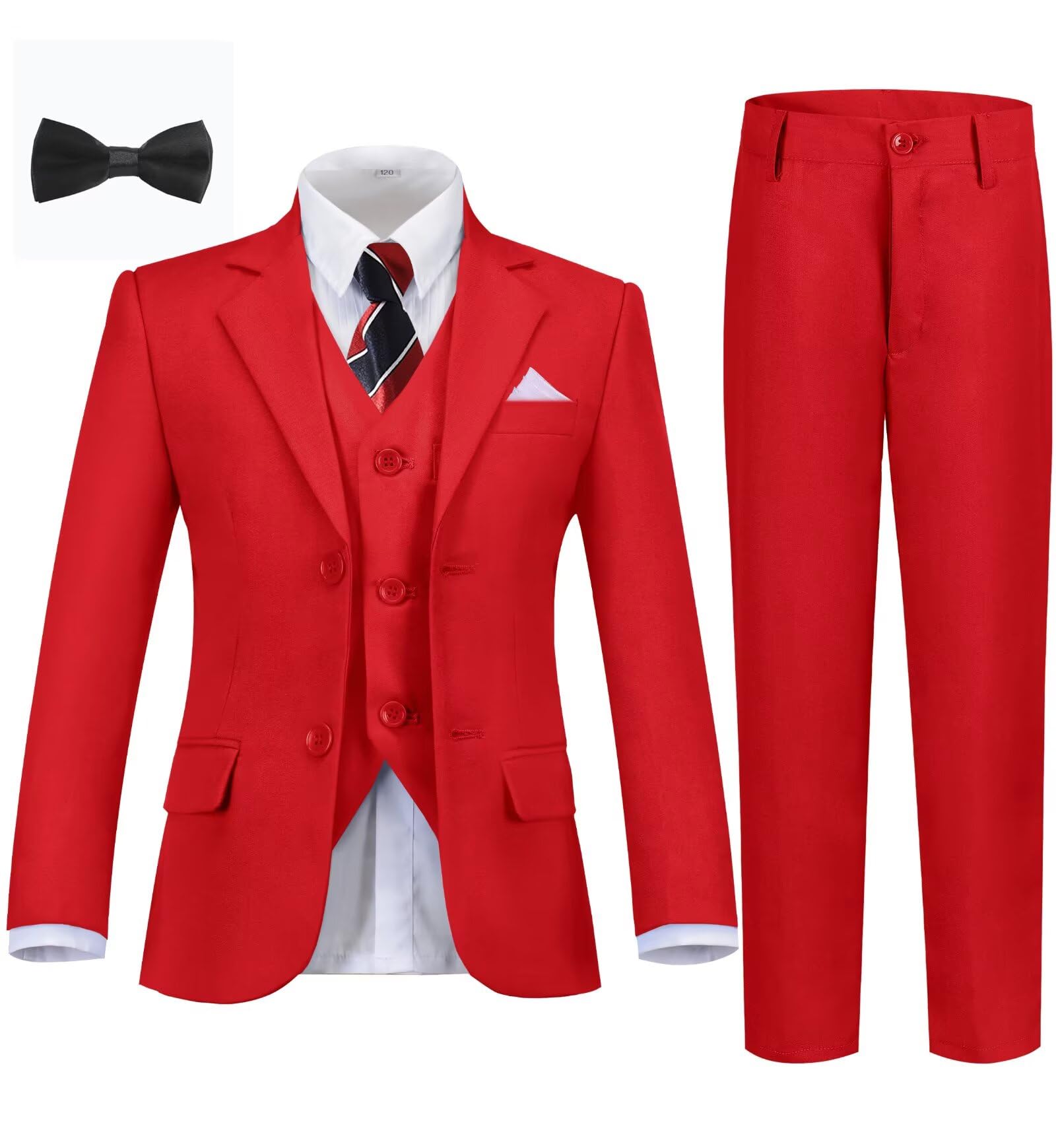 Boys Full Sleeves Suit - RED main image 1