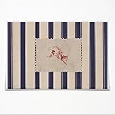 Vintage Striped Rodeo Canvas Print Western Bedroom Decor Cool Cowboy Wall Art Rustic Mid Century Modern Decor Retro Horse Pos