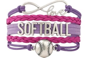 INFINITY COLLECTION Infinity Charm Bracelet - Adjustable Softball Jewelry for Players, Teams and Coaches Gifts