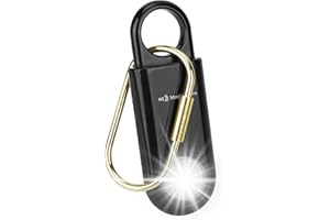 MOSAIC ALARM 130dB Personal Safety Alarm Strobe Light. Loud Sound Keychain Siren with Carabiner for Women, School Children, Night Runners, Hiking. Bear Alarm Deterrent. SOS Emergency Self Defense Alerts. Black