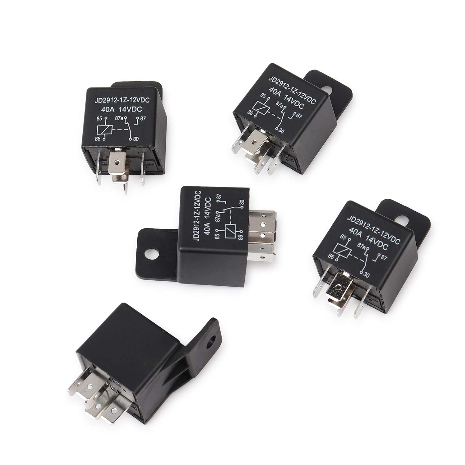 10 Pack Ehdis® Motor Relay 5 Pin 12V Coil 40amp Spdt Model No. JD29121Z12VDC 40A 14VDC Auto