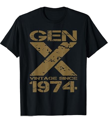 シャツ Amazon.com: Gen X Est. 1974 The Badass Generation Savage Gen X