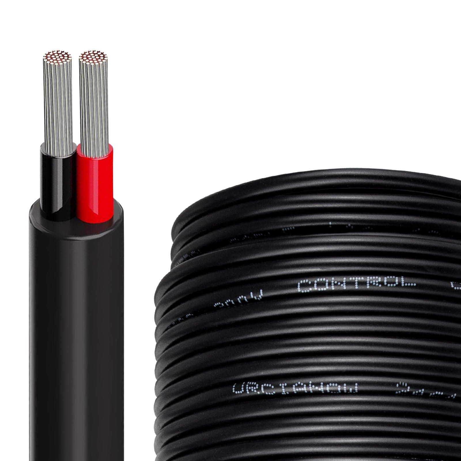 URCIANOW 12v Cable 2x0.5mm Electrical Cable 10M 20AWG 2 Core Electrical Wire UL- listed Stranded PVC Cord Tinned Copper Wire 5Amps