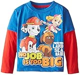 Nickelodeon Little Boys' Paw Patrol No Job Is Too Big TB Twofer, Royal, 3T