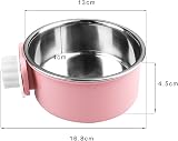 nuoshen 2 Pcs Crate Water Bowl 2-in-1 Dog Cage Hanging Stainless Steel Bowl view 2
