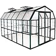 Palram - Canopia Rion Grand Gardener 2, 8 Ft. x 12 Ft. Greenhouse, Large Clear Twin Wall Polycarbonate Heavy Duty Green House DIY Kit for Garden, Plants, Walk-In for Outdoors with Window Vent (Green)