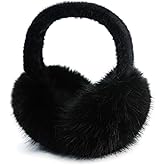 RUIKUNA Women Winter Ear Muffs Fluffy Faux Fur Earmuffs Foldable Ear Warmer Girls Soft Ear Covers