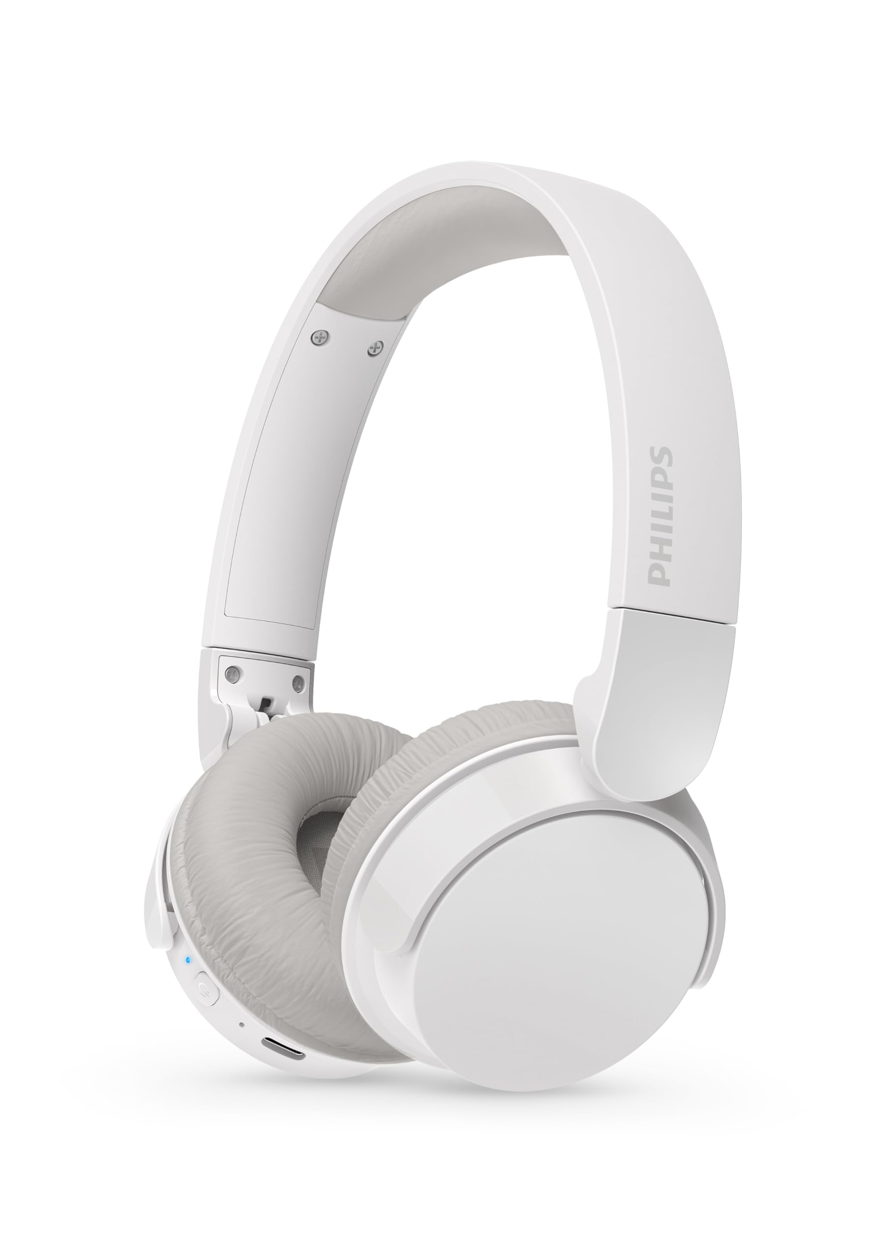 Philips TAH3209WH Lightweight On Ear Wireless Bluetooth Headphones with Passive Noise Isolation - 25 Hours Play Time, Natural Sound, Clear Calls, Dynamic Bass, 2 Hours USB-C Charging - White