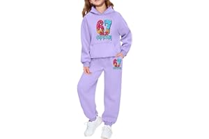 Boys Girls 6 7 Meme Hoodies Set Funny 67 Print Graphic Sweatsuit Long Sleeve Fashion Loose Cute Hoodie and Pants 2Pcs Outfits