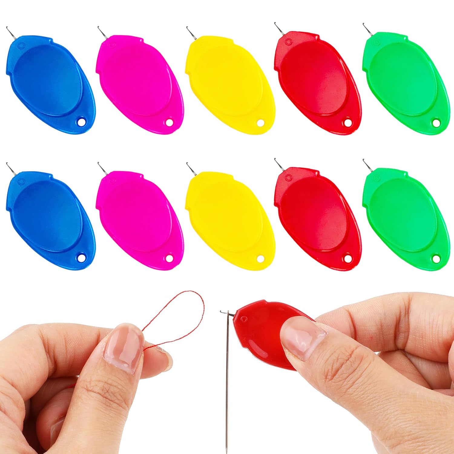 Photo 1 of 10 Pcs Needle Threader for Hand Sewing,2025 New Upgraded Automatic Sewing Machine Needle Threader Tool,Embroidery Simple Needle Threader,Automatic Threading Aid Needle Threader Tool