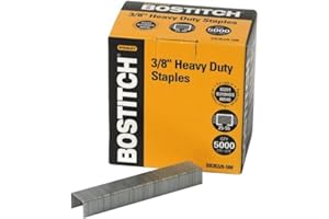 Bostitch Heavy Duty Premium Staples, 25-55 Sheets, 0.375 Inch Leg, 5,000 Per Box (SB353/8-5M)