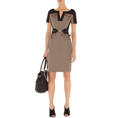open lace back dress Lara Women's Long Sleeve Beaded Peplum Dress - Navy