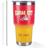 30oz Insulated Car Tumbler Coffee Mug,Sports Travel Football Mug, Classic Collection Gifts for Men Women Fans,With lid and straw
