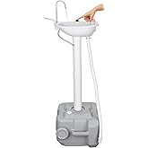 Portable Sink Outdoor Camping Sink Battery Operated Electric Hand Washing Station | 5 Gallon Tank with Towel Holder & Soap Di