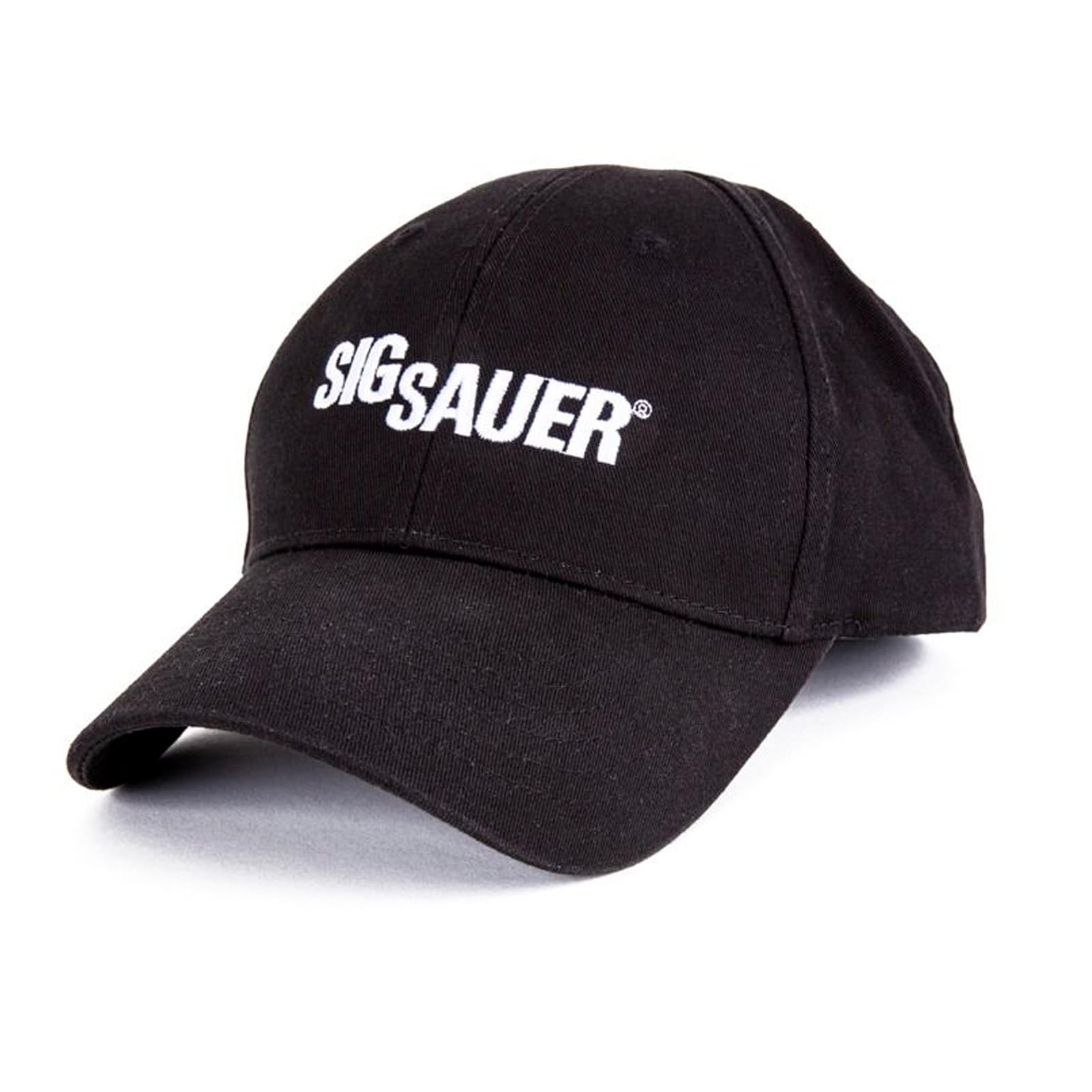 Sig Sauer Gorra negra unisex clásica de sarga duradera y transpirable de algodón ajustable para deportes activos al aire libre tiro caza