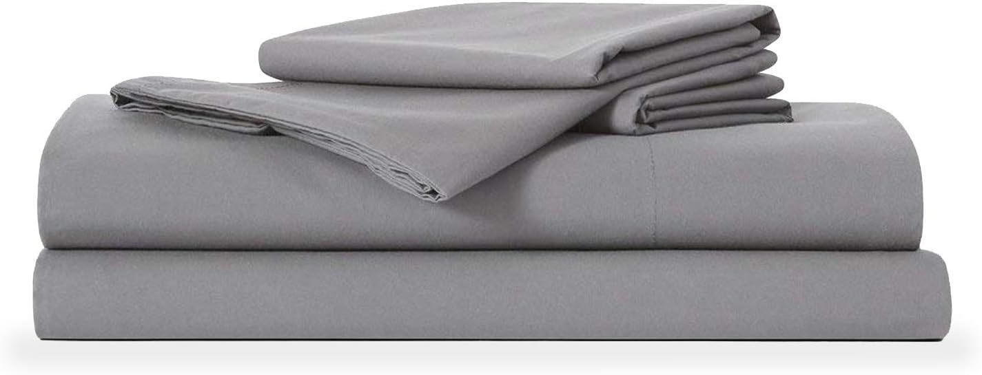 Brooklinen Luxe Core Sheet Set – Includes 1 Flat Sheet, 1 Fitted Sheet + 2 Pillowcases – 480 Thread Count Sateen Sheet Set – 100 Percent Long-Staple Cotton – Oeko-TEX Certified – Smoke – Cali King