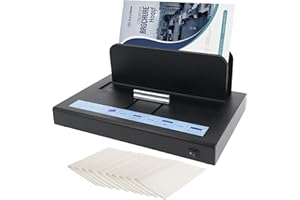 HOQQF Thermal Binding Machine 500 Sheets Capacity Book Binding Material 110V Binding Machine A3(Short Edge)/A4/A5 Document Heat Binder with 10Pcs Covers (Black)