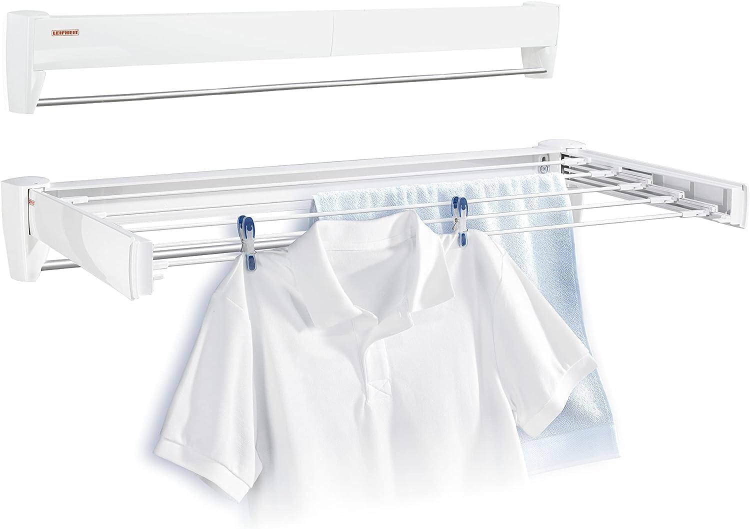 Leifheit Telegant Wall Dryer and Towel Rail, 36 Protect Plus, 70 cm