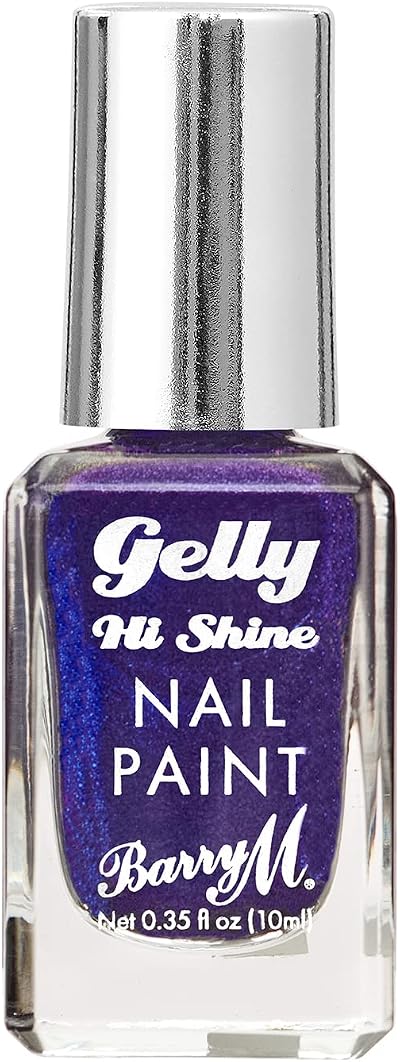 Barry M Gelly Hi Shine Nail Paint Juniper Metallic Blue Nail Polish