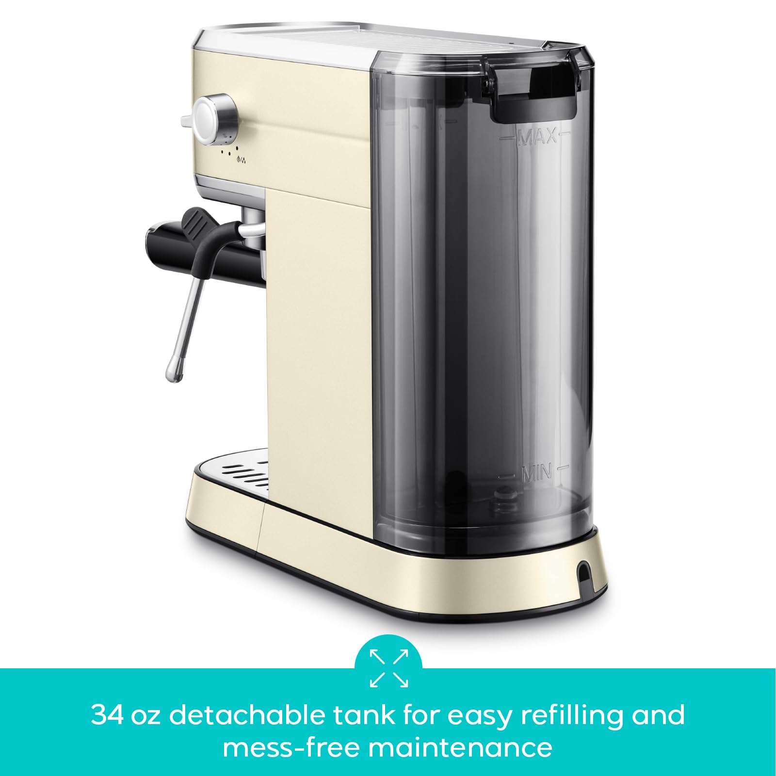 CASABREWS CM5418 Espresso Machine 20 Bar, Espresso Maker with Milk Frother Steam Wand, Stainless Steel Espresso Coffee Machine with 34oz Removable Water Tank, Creamy