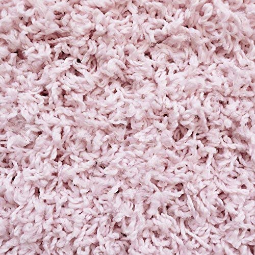 image for iCustomRug Cozy and Soft Solid Shag Mat 2X3 Blush Pink Ideal to Enhanc