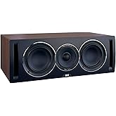 ELAC Uni-Fi Reference 3-Way 5-1/4" Center Channel Speaker - Walnut with Black Front Baffle for Home Theater