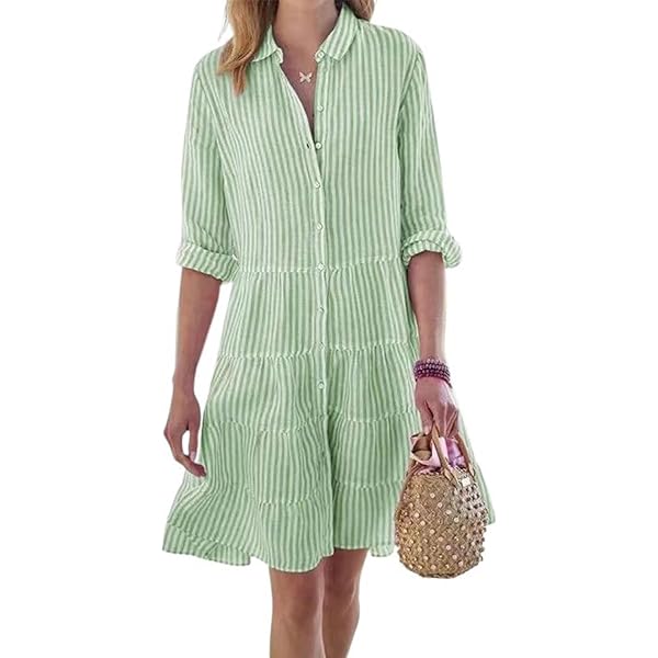 green emerald velvet dress Green and White Stripe Tula Dress S