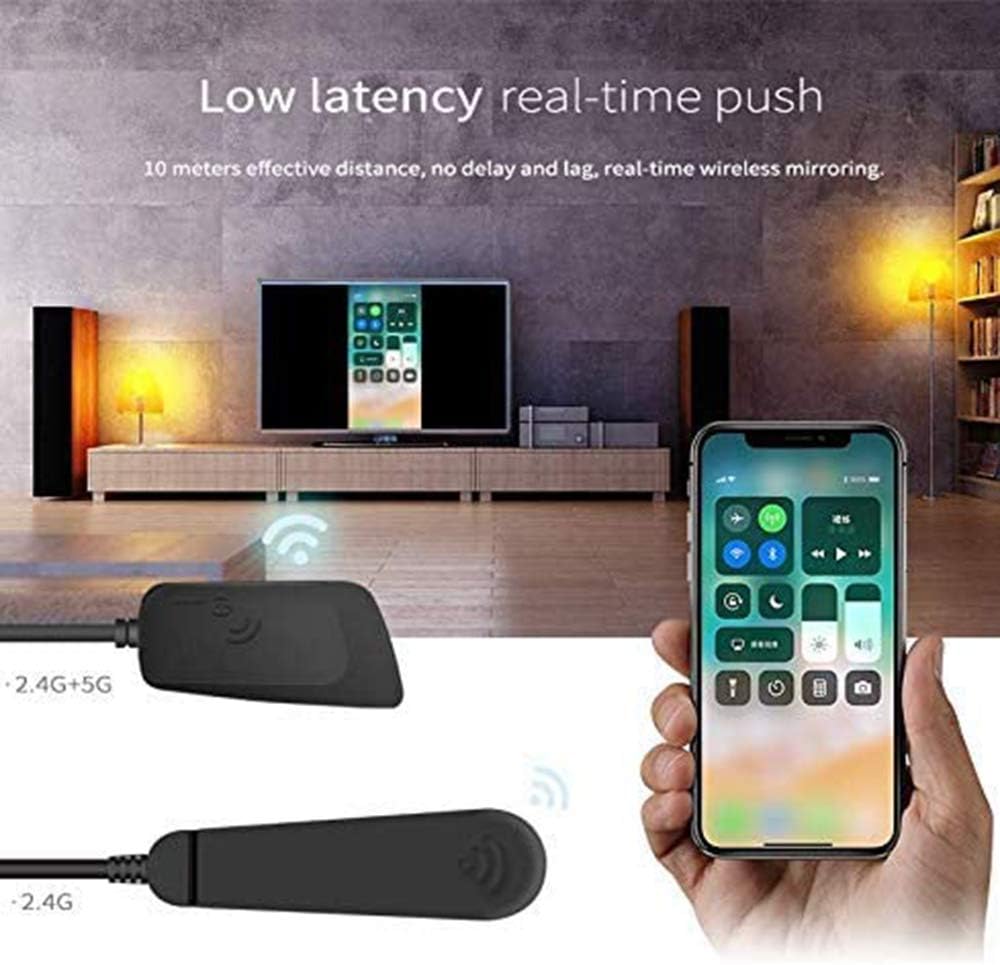 Mirascreen K6 5G Wireless HDMI Display Adapter, 1080P H.265 Dual Core Dual Decoder Dual Band, Support Miracast Airplay DLNA, No Switching Modes: Electronics
