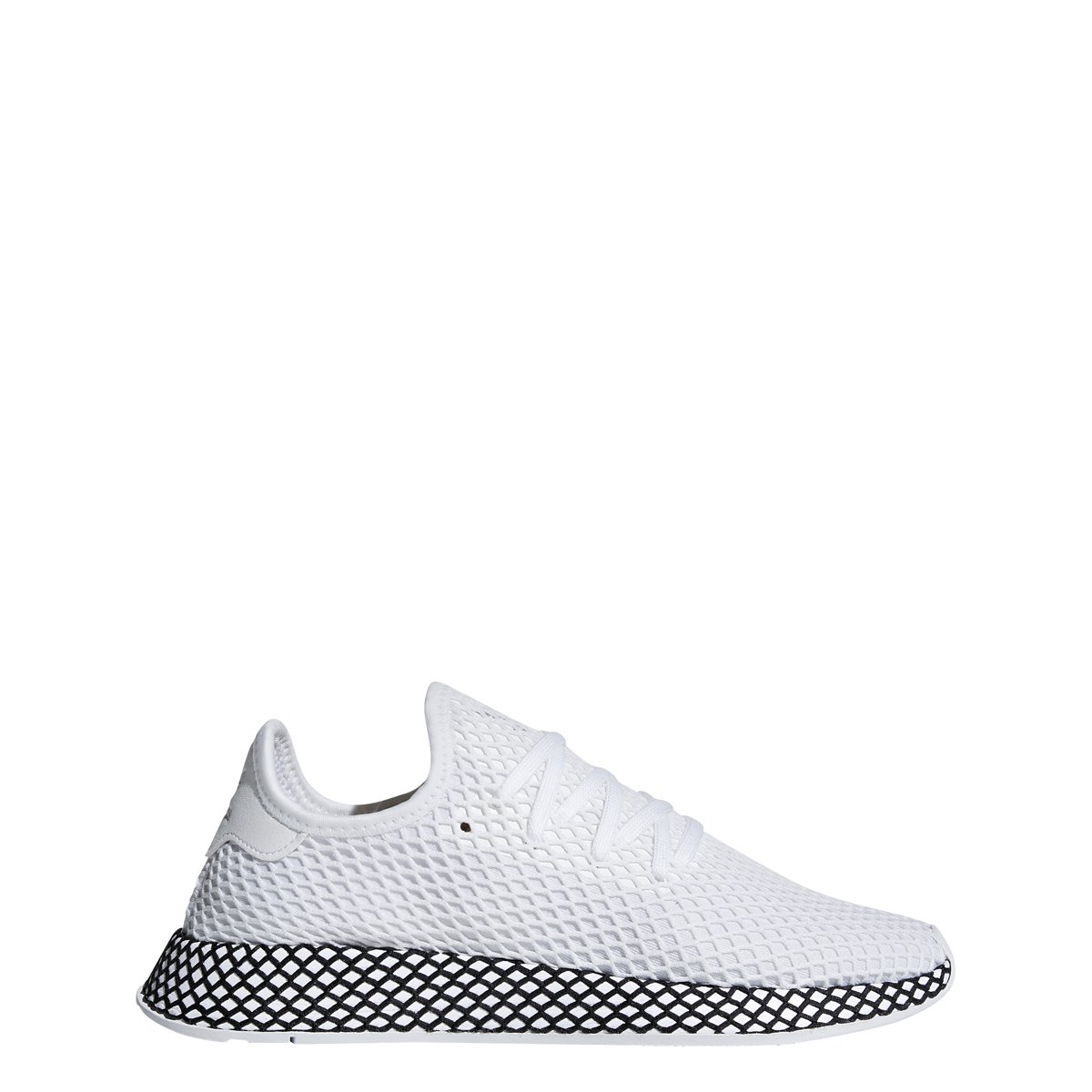 deerupt runner shoes white and black