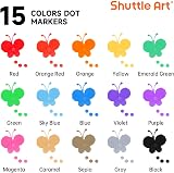 Shuttle Art 15 Washable Dot Markers for Kids Toddlers Non-Toxic Learning Art view 2