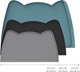 OHMO Silicone Cat & Dog Food Mat, Waterproof Non-Slip 46x25 cm Dark Grey view 2