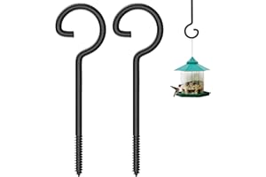 shikaman Screw Hooks for Hanger,9inch 2pcs Outdoor String Lights Hooks