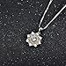 Cuoka Christmas Necklace Winter Wedding Silver Snowflake Necklace Holiday Christmas Jewelry Bridesmaids Gift Christmas Gift for Women(Sliver)