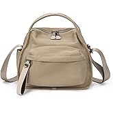 CEUTNIZ Elegant Solid Color Shoulder Bag for Women Casual Nylon Front Pocket Crossbody Casual Trendy Textured Commuter Bag