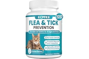 CPFK Chewable Flea Treatment for Cats Flea and Tick Prevention for Cats Chewable-Fleas Chewables for Cat - for Cat of All Breeds and Ages 100 Chewables