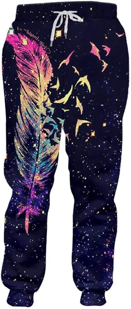 PATERLIFE Hip Hop Sportwears Casual Sweat Pants Spring Autumn Men's Galaxy Space 3D Sweatpants