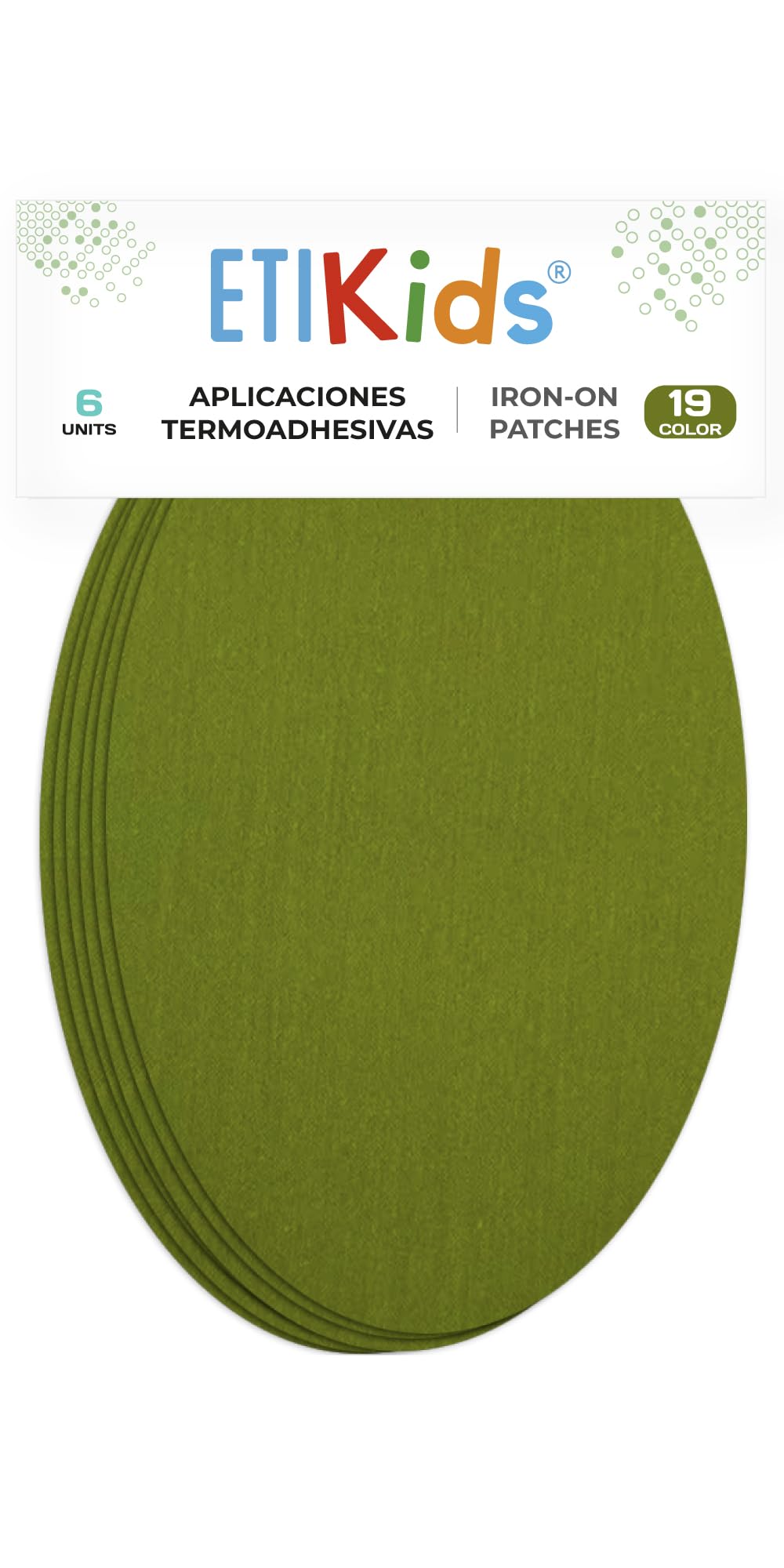 6 Khaki Iron-On Fabric Repair Patches – Knee & Elbow Patches for Clothes, Trousers, Jackets, Sweaters & Shirts, 16 x 10 cm