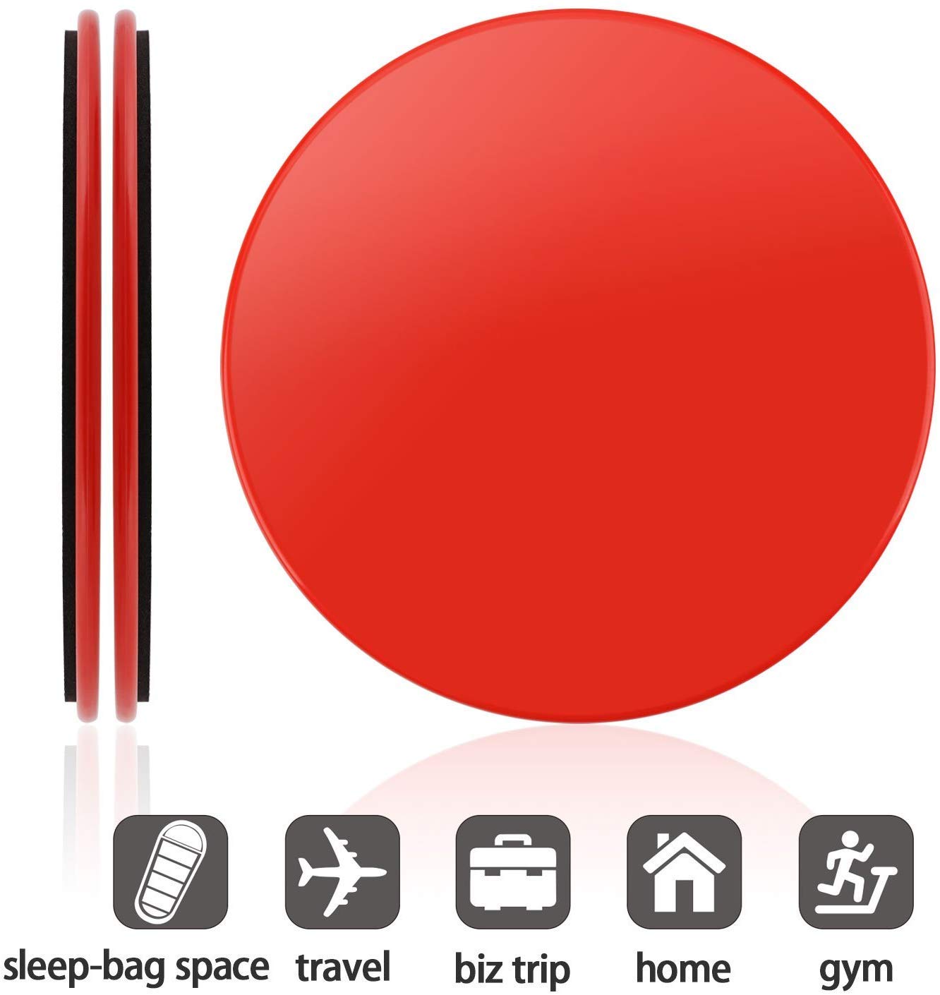 INMAKER Exercise Sliders Fitness, Dual Sided Strength Slides, Core Gliding Discs with Carry Bag, Manual and Ebook - Image 4