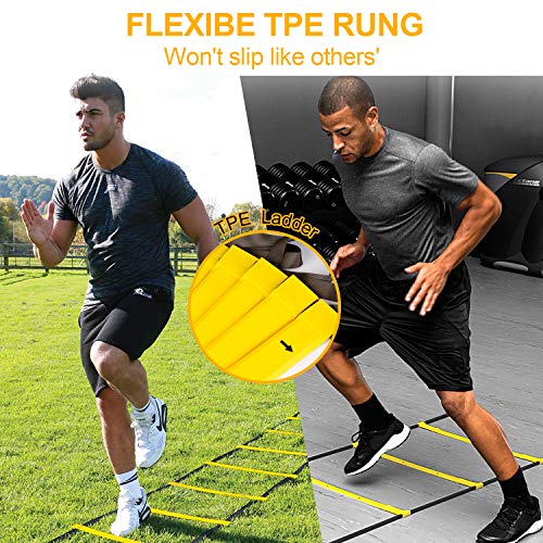 XGEAR Speed Agility Training Set Indoor Outdoor TPE Adjustable Rungs
