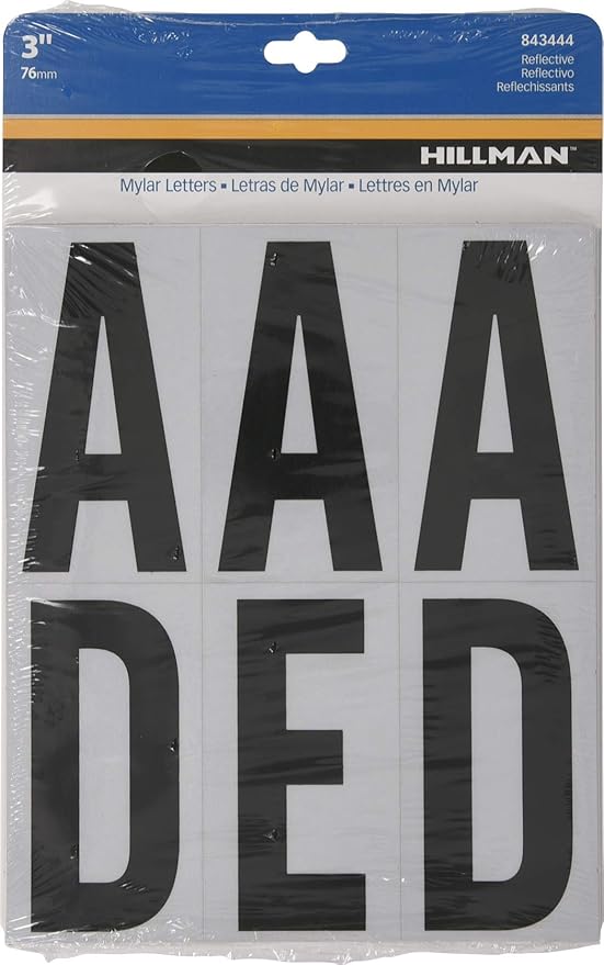 Hillman 843444, 3" Reflective Letters Kit Amazon.co.uk DIY & Tools