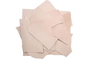 SEPICI 2 LBS Veg Tan Leather Natural Color Scraps. 7/10oz (2.8-4.0mm) Thickness. (Heavyweight Natural Veg Tan - 2 LBS)