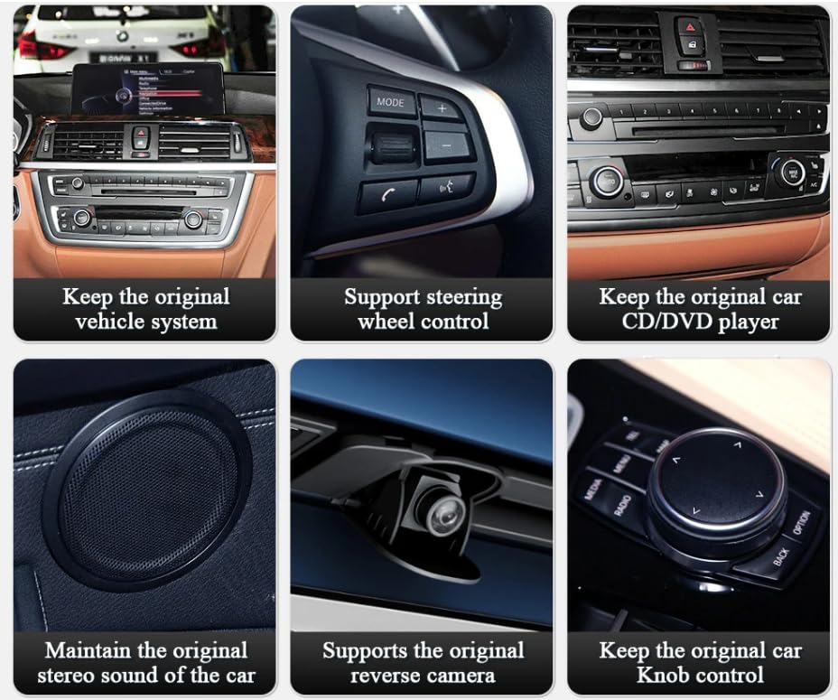VIBEX 10.25 Inch Car Radio Carplay Wireless & Android Wireless Car Radio for BMW 1 2 Series F20/F21/F22/F23 2012-2016 with NBT System, Touchscreen Stereo Receiver with AirPlay Link, Siri
