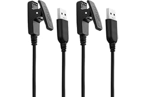 JIUJOJA 2Pack Charging Cable Compatible with Garmin Lily/Lily2/Approach S20/G10 Forerunner 235/35/64/230/630/645/645 Music/735XT/Vivomove HR Watch（120cm+120cm）