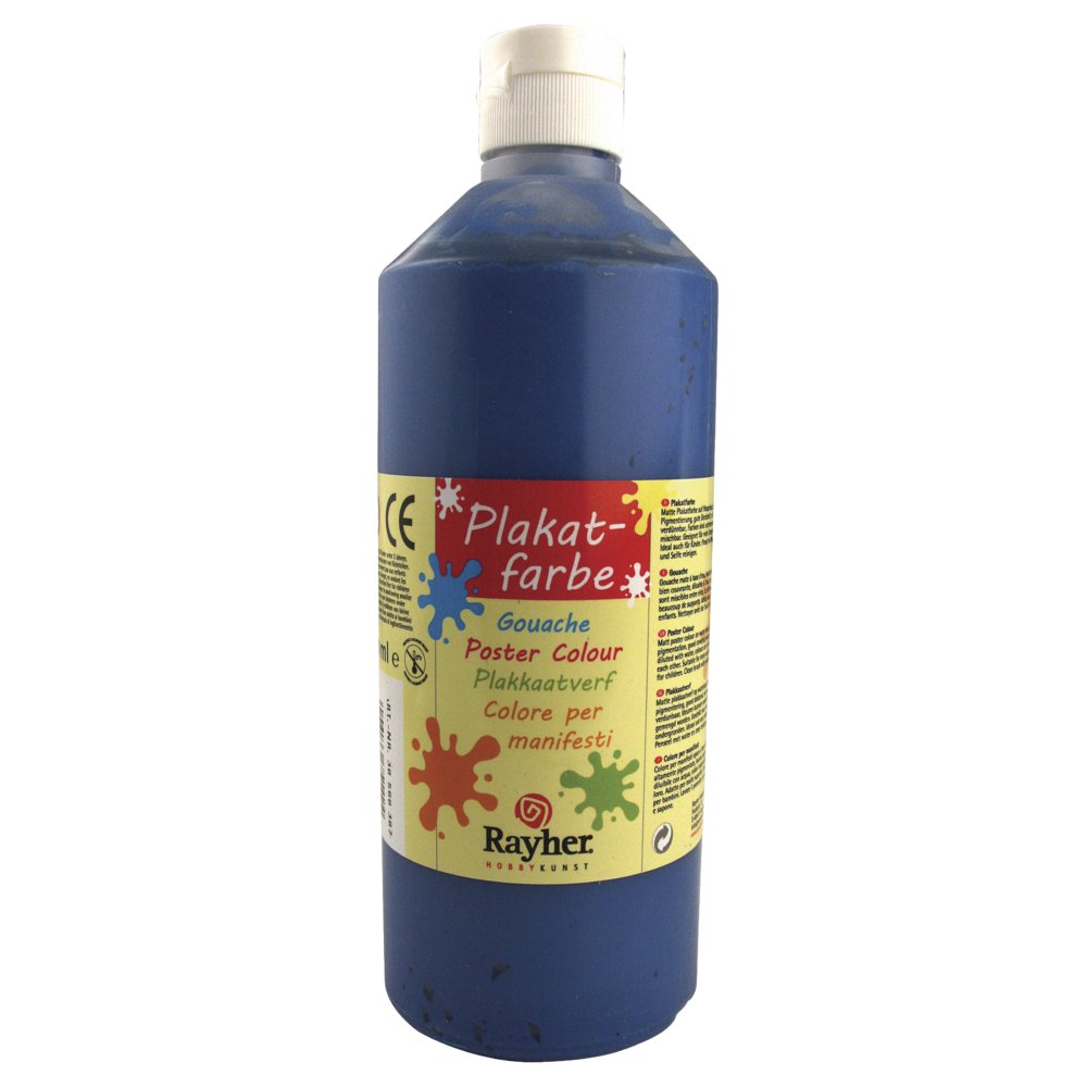 RAYHER 38566387 Poster Colour Bottle 500 ml – Night Blue