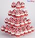 YestBuy 4 Tier Acrylic Cupcake Stand with BASE, Premium Cupcake Holder, Acrylic Cupcake Tower Display Cady Bar Party Décor – Display for Pastry (4